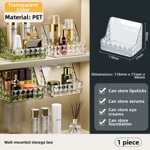 Wall-Mounted Drill-Free Bathroom Organizer