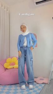 CELANA CARGO WANITA JEANS / CELANA JEANS WANITA HIGHWAIST CARGO