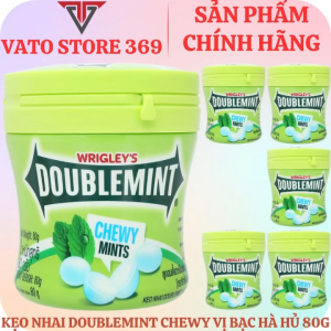 Kẹo nhai chewy mint DOUBLEMINT hương bạc hà hũ 80g