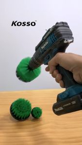 KOSSO ชุดแปรงขัด ทำความสะอาด อเนกประสงค์ 3 ตัว (ขนแปรงปานกลาง) รุ่น TACM3001 ( 3 Pcs Medium bristle brush set ) แปรงล้างห้องน้ำ 538 FSA