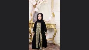 new Gamis hitam gamis arab Gamis anak wanita Arabian fashion bahan jetblack Saudi elegan cantik real picture