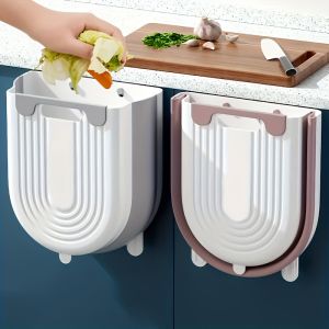 6/10L Hanging Kitchen Trash Can Collapsible Trash Can for Kitchen Foldable Small Garbage Can Compost Bin Under Sink Waste Bin