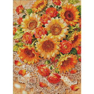 500 1000 1200 2000pcs Jigsaw Puzzle Golden Sunflower With Dew Drops Large Size Floral Art For Adults Brain Teaser Family Gift