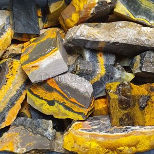 Bahan Bongkahan Batu Akik Asli Natural jesper Bumble bee Unik Langka