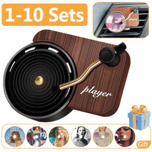 Car Air Freshener Kit Record Player Turntable Car Perfume Clip Vinyl Phonograph Air Vent Outlet Aromatherapy Clip Smell Diffuser
