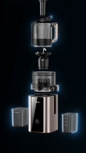 Joyoung LZ9 AI Cold Press Slow Juicer | Drop In Whole Fruit No Pre-Cutting | AI Auto-Detect Speed | Firm & Soft Fruit | Household Centrifugal | AI Mode | DC Brushless Motor | Reverse Anti-Clog | Adjustable | Easy Clean | Electric Juicer | 2 Years Warranty