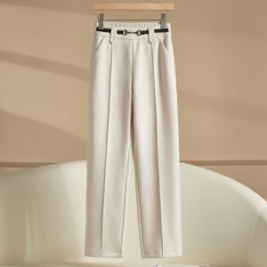 Cashmere Wide Leg Pants Womens High Waist Drapey Loose Casual Thickened Autumn Winter New Style Woolen Trousers