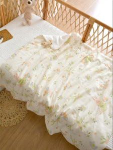 ANYOUBI | Infant Summer Bamboo Cotton Muslin Quilt Double Layer