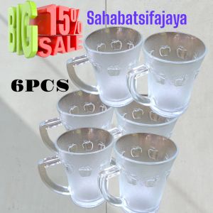 cangkir kopi gelas kaca tebal/6pcs gelas kaca cangkir kopi
