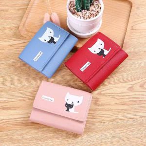 Dompet Wanita Kecil Kekinian Fashion Cewek Korea Motif Kucing Mini Wallet Women Import Z8