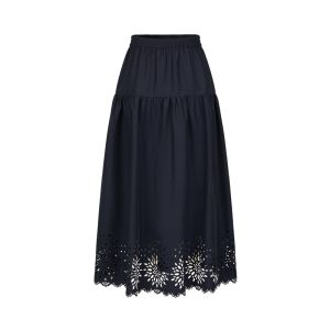 JZ ANNAKRO | Lace Hem Elastic Waist Umbrella Skirt