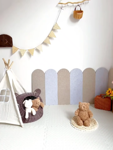 SG RumahHome® INS Felt Background Wall Stickers Decoration | Self-Adhesive Wall Panels | Anti-Collision Soft Padding