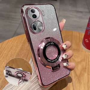 Transparent Silicone Phone Case for Oppo RENO11 pro Full Cover Protection Anti-Fall with Stand Lightweight Elegant Design