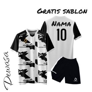 kaos bola dewasa gratis sablon nama nomor bebas request jersey futsal voly badminton