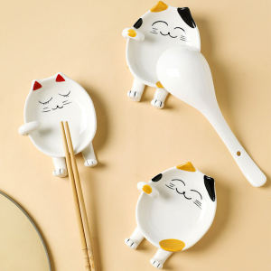 Ceramic Pot Lid Holder Kitchen Utensil Rack Integrated Cooking Accessories Chopsticks Spoon Holder Storage Organizer