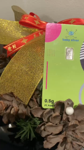 LOGAM MULIA Baby Silver Press PVC 0.5 Gram Bar Perak Batangan Asli