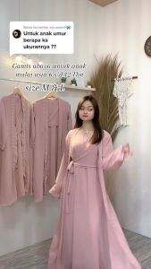 Lania Abaya Inner + Outer Pakaian Muslimah Wanita Viral Kekinian Outfit Lebaran Fashion Trendy Modern Couple Anak Ibu Dewasa Promo 2024