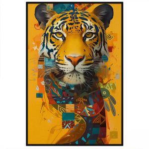 Tranh treo tường tranh dán tường Canvas con hổ tranh decor phong cách hiện đại màu acrylic. CGI-328