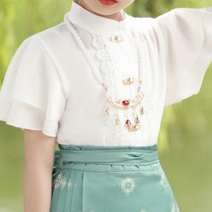 Girl Horse-Face Skirt Suit Retro Fairy Dress Ming Han Dynasty Kids Chinese Style Ancient Costume Girl Tang Suit Ancient Costume Dress