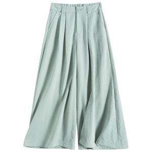 LANGPIN | กระโปรงขายาวทรงเอผ้าไหมน้ำแข็งสำหรับผู้หญิง ฤดูร้อนปี 2025 ทรงหลวมเอวสูง ผ้าบาง กระโปรงทรงเอ ทรงหลวม ทรงหลวม