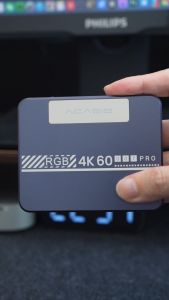 ACASIS 4K60 HDR HDMI 2.1 Game Capture Card - 4K Pass-Through & Recording HDR/VRR Support USB 3.0 Live Streaming for PC/PS5/Xbox - Silent Cooling 3.5mm Audio Mix RGB Lighting for Twitch/YouTube