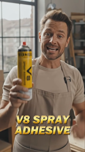 HIASANI V8 PRO Glue Spray 780ML Adhesive Soundproof Foam Spray Glue Gum Adhesive Studio Sponge Wallpaper Pelekat Dinding Sembur Gam