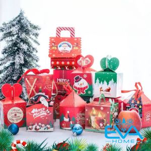 Combo 5 Hộp Đựng Quà Giáng Sinh / Hộp Giấy Đựng Quà Noel Nhiều Mẫu Và Hoạ Tiết Đẹp
