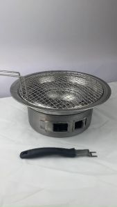 Bếp nướng tròn than hoa giá rẻ bếp nướng tại bàn đáy cồn bếp nướng tròn inox kết hợp lẩu