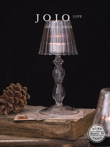 JOJOS L. Retro Nostalgic Glass Candle Wedding Party Table Decoration Simple Modern Style Chinese Origin Cup Shaped Candle Holder
