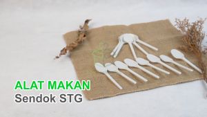 [100 PCS] Sendok Teh STG Putih Susu 100 Pcs Jelly Pudding Es Krim Puding Ice Cream