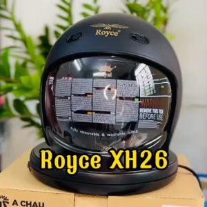 Mũ bảo hiểm xe máy 3/4 Royce XH26 nón kính âm nhiều size dành cho cả nam và nữ kèm lỗ thông gió lạ mắt - Giya Helmet