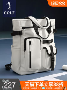 GOLF2025 Mens Large Capacity Fashionable Double Shoulder Bag Outdoor Sports Single Shoulder Laptop Bag Zipper Closure Fitness Travel Commuting