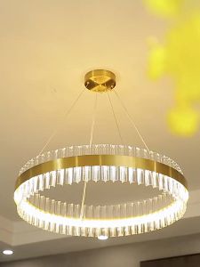 Wholesale And Retail Light Luxury LED Crystal Chandelier High-end Atmosphere Hamiya Bedroom Restaurant  Living Room Main Lamp