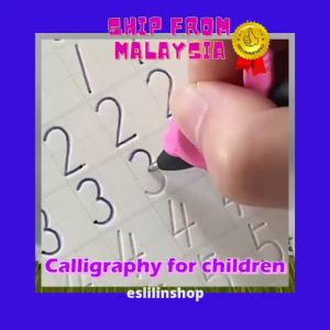 Magic Book Practise copybook Reusable Calligraphy books Buku Belajar Menulis Free Gift