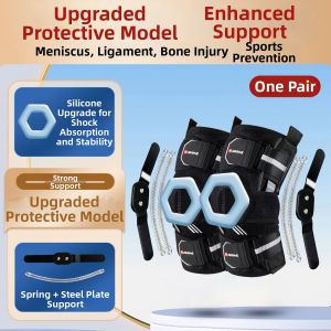 Knee Brace for Meniscus and Ligament Injury Sports Support Joint Compression with Patella Stabilizer and Tendonitis Pain Relief