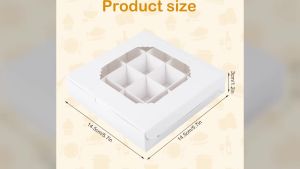 20 Hộp Giấy Đựng Bánh Kẹo Trắng Trơn Có Cửa Sổ Trong Suốt Và Vách Ngăn 16 Ngăn Lắp Ráp Nhanh Dùng Làm Hộp Quà Tặng Cho Đám Cưới & Lễ Đính Hôn