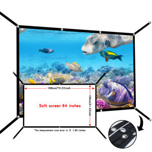 Hanging hole extended soft screen 84 inches 16:9 suitable for both indoor and outdoor use