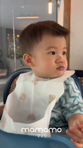 Mamamo ผ้ากันเปื้อนเด็ก ลายหมี ขนาด 24x35 cm. ผ้ากันเปื้อนพกพา ผ้ากันเปื้อนน้ำลาย แบบใช้แล้วทิ้ง สำหรับพกพา พร้อมส่ง