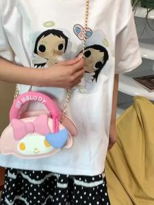 Cute Cartoon Character Mini Handbag Unique Design Sweet Girls Crossbody Shoulder Bag Fashion Portable Casual Ladies Chain Sling Purse