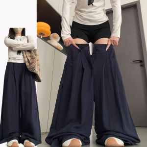 Quần Ống Đứng Phong Cách Hàn Quốc Cho Nữ Mùa Thu 2025 Quần Ống Rộng Thoải Mái Thời Trang Đa Năng Thon Gọn Xếp Ly