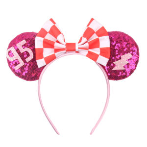 Disney Pixar Cars Ear Headbands for Adults Lightning McQueen Hairband Cars on the Road Mater Headwear Women Bow Hair Accessories