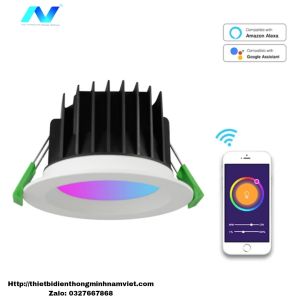 Đèn thông minh Zibee Tuya 10W NDL41-03-10-R-ZB ánh sáng 3000K-6500K RGB+CW 800lm CRI 85