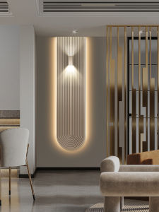 Modern Abstract Minimalist Entrance Decorative Artwork Long Strip Villa Living Room Painting without Frame Ceramic Crystal Light Painting