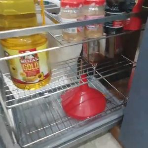 [Chính Hãng] giá dao thớt -gia vị đa năng nan dẹt ray âm giảm chấn cao cấp