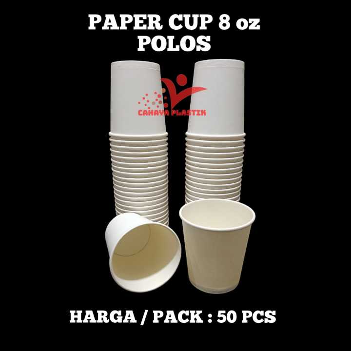 Paper Cup Polos 8oz Isi 50pcs Gelas Kertas Putih Polos 8 Oz 50pcs Lazada Indonesia 6131