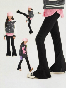 LOVESASAKIDS | Seamless Waist Versatile Leisure Pants with Fringe and Panel Design