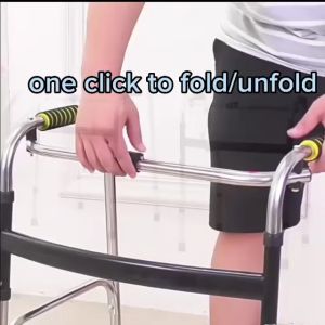 Walking Frame Curve Handle with Seat and Wheel Walking Aids for Elderly Walking Aid Cane Lightweight Walker
