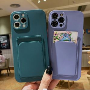 For Samsung Galaxy S24 S23 S22 Ultra S21 Plus S20 S23 S21 FE FE Note 20 Ultra Phone Case Silicone Soft Card Holder Wallet Camera Protection Shockproof Phone Cover Cheap Price Good Guality