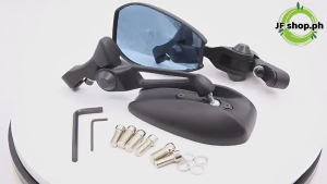 Universal Motorcycle Side Mirror Street King Anti-glare Adjustable Blue Lens 360 Degree Rotational