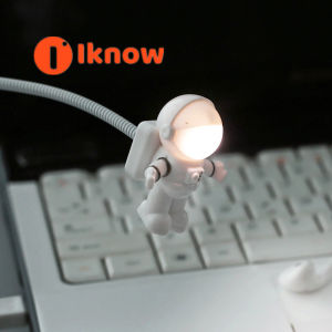 USB ไฟกลางคืน LED สำหรับแสงสีขาวบริสุทธิ์คอมพิวเตอร์ โคมไฟดวงจันทร์โต๊ะ มนุษย์อวกาศนักบินอวกาศ
